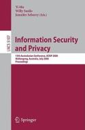 Information Security and Privacy edito da Springer-Verlag GmbH