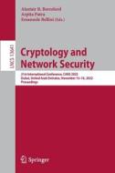 Cryptology and Network Security edito da Springer International Publishing