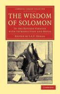 The Wisdom of Solomon edito da Cambridge University Press