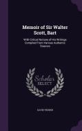 Memoir Of Sir Walter Scott, Bart di David Vedder edito da Palala Press