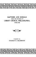 Baptisms and Burials di Hildeburn edito da Clearfield
