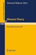 Measure Theory Oberwolfach 1979 edito da Springer Berlin Heidelberg