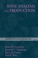 Wine Analysis and Production edito da Springer US