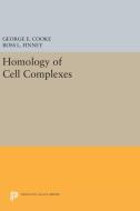 Homology of Cell Complexes di George E. Cooke, Ross L. Finney edito da Princeton University Press