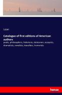 Catalogue of first editions of American authors di Leon edito da hansebooks