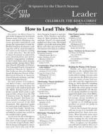 Celebrate the Risen Christ Leader's Guide: Scriptures for the Church Seasons Lent 2010 di Nan Duerling edito da Abingdon Press