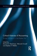 Critical Histories of Accounting di Richard K. Fleischman edito da Taylor & Francis Ltd