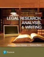 Legal Research, Analysis, and Writing di Joanne Banker Hames, Yvonne (DeAnza Community College Ekern edito da Pearson Education (US)