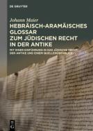 Hebräisch-aramäisches Glossar zum jüdischen Recht in der Antike di Johann Maier edito da Gruyter, Walter de GmbH