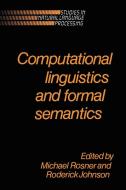 Computational Linguistics and Formal Semantics edito da Cambridge University Press