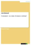 Consumers - in a state of sensory overload di Lenz Raimund edito da GRIN Verlag
