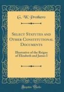Select Statutes and Other Constitutional Documents: Illustrative of the Reigns of Elizabeth and James I (Classic Reprint) di G. W. Prothero edito da Forgotten Books