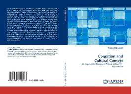 Cognition and Cultural Context di Anders Odenstedt edito da LAP Lambert Acad. Publ.