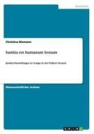 Iustitia est humanum bonum di Christina Niemann edito da GRIN Publishing