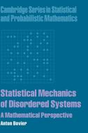 Statistical Mechanics of Disordered Systems di Anton Bovier edito da Cambridge University Press