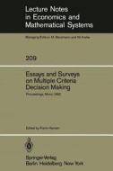 Essays and Surveys on Multiple Criteria Decision Making edito da Springer Berlin Heidelberg