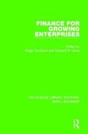 Finance for Growing Enterprises edito da ROUTLEDGE