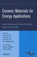 Ceramic Materials for Energy Applications di Yutai Katoh edito da John Wiley & Sons