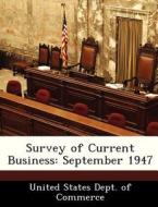 Survey Of Current Business edito da Bibliogov