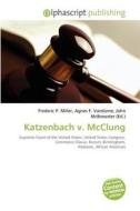 Katzenbach V. Mcclung edito da Alphascript Publishing