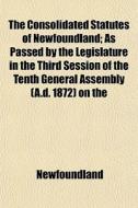The Consolidated Statutes Of Newfoundlan di Newfoundland edito da General Books