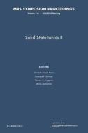 Solid State Ionics Ii: Volume 210 edito da Cambridge University Press