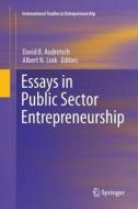 Essays in Public Sector Entrepreneurship edito da Springer International Publishing
