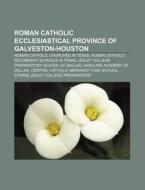 Roman Catholic Ecclesiastical Province Of Galveston-houston: Co-cathedral Of The Sacred Heart In Houston, Daniel Dinardo di Source Wikipedia edito da Books Llc