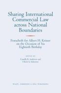 Sharing International Commercial Law across National Boundaries edito da Wildy, Simmonds and Hill Publishing