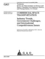 Commercial Space Transportation: Industry Trends, Government Challenges, and International Competitiveness Issues di United States Government Account Office edito da Createspace Independent Publishing Platform