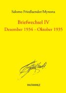Briefwechsel IV di Salomo Friedlaender edito da Books on Demand