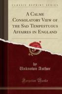 A Calme Consolatory View Of The Sad Tempestuous Affaires In England (classic Reprint) di Unknown Author edito da Forgotten Books