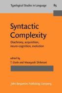 Syntactic Complexity edito da John Benjamins Publishing Co
