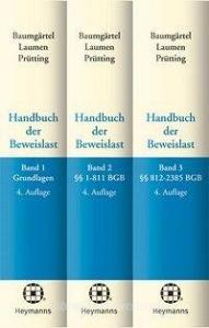 Handbuch der Beweislast. Band 01 - 03. 3 Bände edito da Heymanns Verlag GmbH