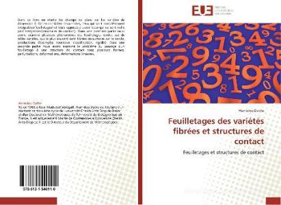 Feuilletages des variétés fibrées et structures de contact di Hamidou Dathe edito da Editions universitaires europeennes EUE