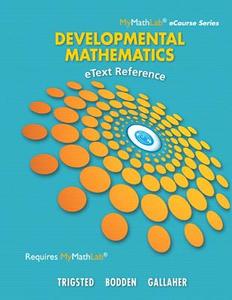 eText Reference for Trigsted/Bodden/Gallaher Developmental Math di Kirk Trigsted, Kevin Bodden, Randall Gallaher edito da Pearson Education (US)