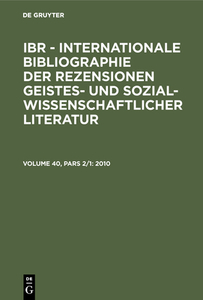 2010 edito da De Gruyter