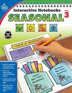 Interactive Notebooks Seasonal, Grade 3 di Carson-Dellosa Publishing, Schwab edito da CARSON DELLOSA PUB