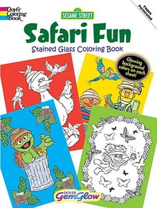 Sesame Street Safari Fun Gemglow Stained Glass Coloring Book di Sesame Street, Coloring Books edito da Dover Publications