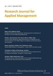 Research Journal for Applied Management - Jg. 1, Heft 2 di Cordelia Friesendorf, Mijka Ghorbani, Julia Günther, Kim Hartmann, Karl-Heinz Moritz edito da PubliQation