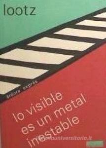 Lo visible es un metal inestable di Eva Lootz edito da Ardora Ediciones