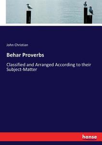 Behar Proverbs di John Christian edito da hansebooks