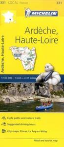 Ardeche, Haute-loire - Michelin Local Map 331 edito da Michelin Editions Des Voyages
