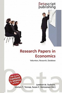 Research Papers in Economics edito da Betascript Publishing