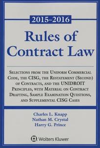 Rules of Contract Law 2014-2015 Statutory Supplement di Knapp edito da Aspen Publishers