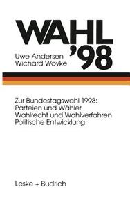 Wahl '98 edito da VS Verlag für Sozialwissenschaften