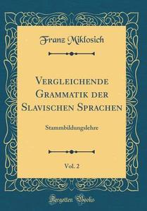 Vergleichende Grammatik Der Slavischen Sprachen, Vol. 2: Stammbildungslehre (Classic Reprint) di Franz Miklosich edito da Forgotten Books