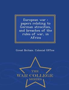 European War edito da War College Series