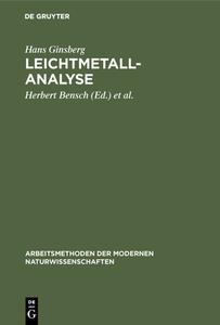 Leichtmetallanalyse di Hans Ginsberg edito da De Gruyter