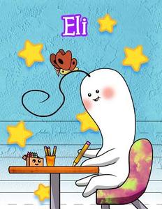 Eli: Personalized Book with Child's Name, Primary Writing Tablet, 65 Sheets of Practice Paper, 1 Ruling, Preschool, Kinderg di Black River Art edito da Createspace Independent Publishing Platform